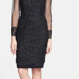 Karl Lagerfeld Black Lace Midi Dress